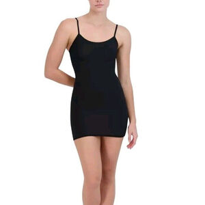 Steve Madden Women's Embossed Stretch Micro Slip Dress Black- Size Small NEW $57